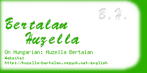 bertalan huzella business card